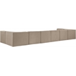 Meridian Furniture Rummi Beige Velvet Performance Fabric 8pc. Modular Sectional