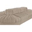 Meridian Furniture Rummi Beige Velvet Performance Fabric 8pc. Modular Sectional