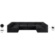 Meridian Furniture Rummi Black Velvet Performance Fabric 6pc. Modular Sectional
