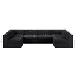 Meridian Furniture Rummi Black Velvet Performance Fabric 6pc. Modular Sectional