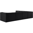 Meridian Furniture Rummi Black Velvet Performance Fabric 6pc. Modular Sectional