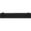 Meridian Furniture Rummi Black Velvet Performance Fabric 6pc. Modular Sectional