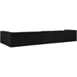 Meridian Furniture Rummi Black Velvet Performance Fabric 6pc. Modular Sectional