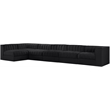 Meridian Furniture Rummi Black Velvet Performance Fabric 6pc. Modular Sectional