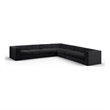 Meridian Furniture Rummi Black Velvet Performance Fabric 7pc. Modular Sectional