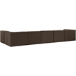 Meridian Furniture Rummi Brown Velvet Performance Fabric 6pc. Modular Sectional