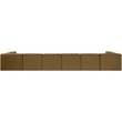 Meridian Furniture Rummi Saddle Velvet Performance Fabric 8pc. Modular Sectional