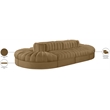 Meridian Furniture Rummi Saddle Velvet Performance Fabric 8pc. Modular Sectional