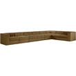 Meridian Furniture Rummi Saddle Velvet Performance Fabric 8pc. Modular Sectional