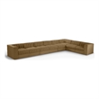 Meridian Furniture Rummi Saddle Velvet Performance Fabric 8pc. Modular Sectional