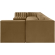Meridian Furniture Rummi Saddle Velvet Performance Fabric 9pc. Modular Sectional