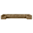 Meridian Furniture Rummi Saddle Velvet Performance Fabric 9pc. Modular Sectional