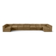 Meridian Furniture Rummi Saddle Velvet Performance Fabric 9pc. Modular Sectional