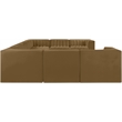 Meridian Furniture Rummi Saddle Velvet Performance Fabric 9pc. Modular Sectional