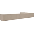 Meridian Furniture Rummi Beige Velvet Performance Fabric 8pc. Modular Sectional