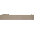 Meridian Furniture Rummi Beige Velvet Performance Fabric 8pc. Modular Sectional