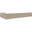 Meridian Furniture Rummi Beige Velvet Performance Fabric 8pc. Modular Sectional