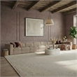Meridian Furniture Rummi Beige Velvet Performance Fabric 8pc. Modular Sectional
