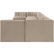 Meridian Furniture Rummi Beige Velvet Performance Fabric 9pc. Modular Sectional