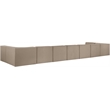 Meridian Furniture Rummi Beige Velvet Performance Fabric 9pc. Modular Sectional