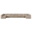 Meridian Furniture Rummi Beige Velvet Performance Fabric 9pc. Modular Sectional