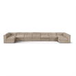 Meridian Furniture Rummi Beige Velvet Performance Fabric 9pc. Modular Sectional