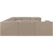 Meridian Furniture Rummi Beige Velvet Performance Fabric 9pc. Modular Sectional