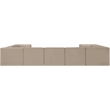 Meridian Furniture Rummi Beige Velvet Performance Fabric 9pc. Modular Sectional