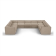 Meridian Furniture Rummi Beige Velvet Performance Fabric 9pc. Modular Sectional