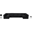 Meridian Furniture Rummi Black Velvet Performance Fabric 7pc. Modular Sectional