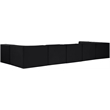 Meridian Furniture Rummi Black Velvet Performance Fabric 7pc. Modular Sectional