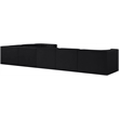Meridian Furniture Rummi Black Velvet Performance Fabric 7pc. Modular Sectional