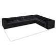 Meridian Furniture Rummi Black Velvet Performance Fabric 7pc. Modular Sectional