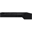 Meridian Furniture Rummi Black Velvet Performance Fabric 7pc. Modular Sectional