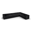 Meridian Furniture Rummi Black Velvet Performance Fabric 7pc. Modular Sectional