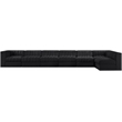 Meridian Furniture Rummi Black Velvet Performance Fabric 7pc. Modular Sectional