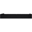 Meridian Furniture Rummi Black Velvet Performance Fabric 7pc. Modular Sectional