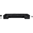 Meridian Furniture Rummi Black Velvet Performance Fabric 8pc. Modular Sectional