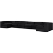 Meridian Furniture Rummi Black Velvet Performance Fabric 8pc. Modular Sectional