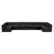 Meridian Furniture Rummi Black Velvet Performance Fabric 8pc. Modular Sectional