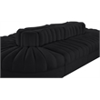 Meridian Furniture Rummi Black Velvet Performance Fabric 8pc. Modular Sectional