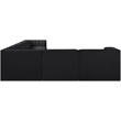 Meridian Furniture Rummi Black Velvet Performance Fabric 8pc. Modular Sectional