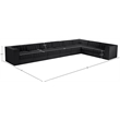 Meridian Furniture Rummi Black Velvet Performance Fabric 8pc. Modular Sectional