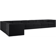 Meridian Furniture Rummi Black Velvet Performance Fabric 8pc. Modular Sectional