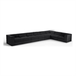 Meridian Furniture Rummi Black Velvet Performance Fabric 8pc. Modular Sectional