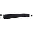 Meridian Furniture Rummi Black Velvet Performance Fabric 8pc. Modular Sectional