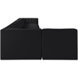 Meridian Furniture Rummi Black Velvet Performance Fabric 8pc. Modular Sectional