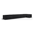 Meridian Furniture Rummi Black Velvet Performance Fabric 8pc. Modular Sectional
