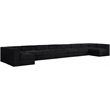 Meridian Furniture Rummi Black Velvet Performance Fabric 9pc. Modular Sectional