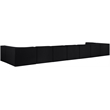 Meridian Furniture Rummi Black Velvet Performance Fabric 9pc. Modular Sectional